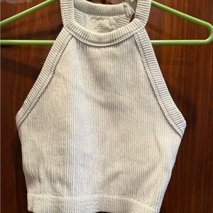 Ribbed Halter Crop Top